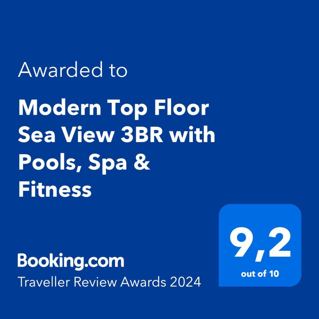Modern Top Floor Sea View 3Br With Pools, Spa & Fitness Bečići 외부 사진